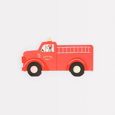 Meri Meri Fire Truck Napkins (Pack of 16) | Target