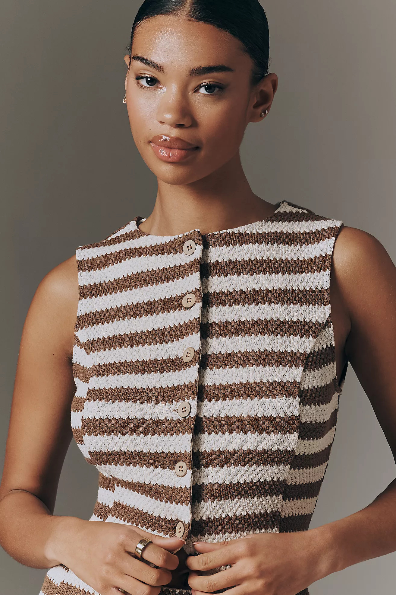 Maeve Structured Knit Vest | Anthropologie (US)