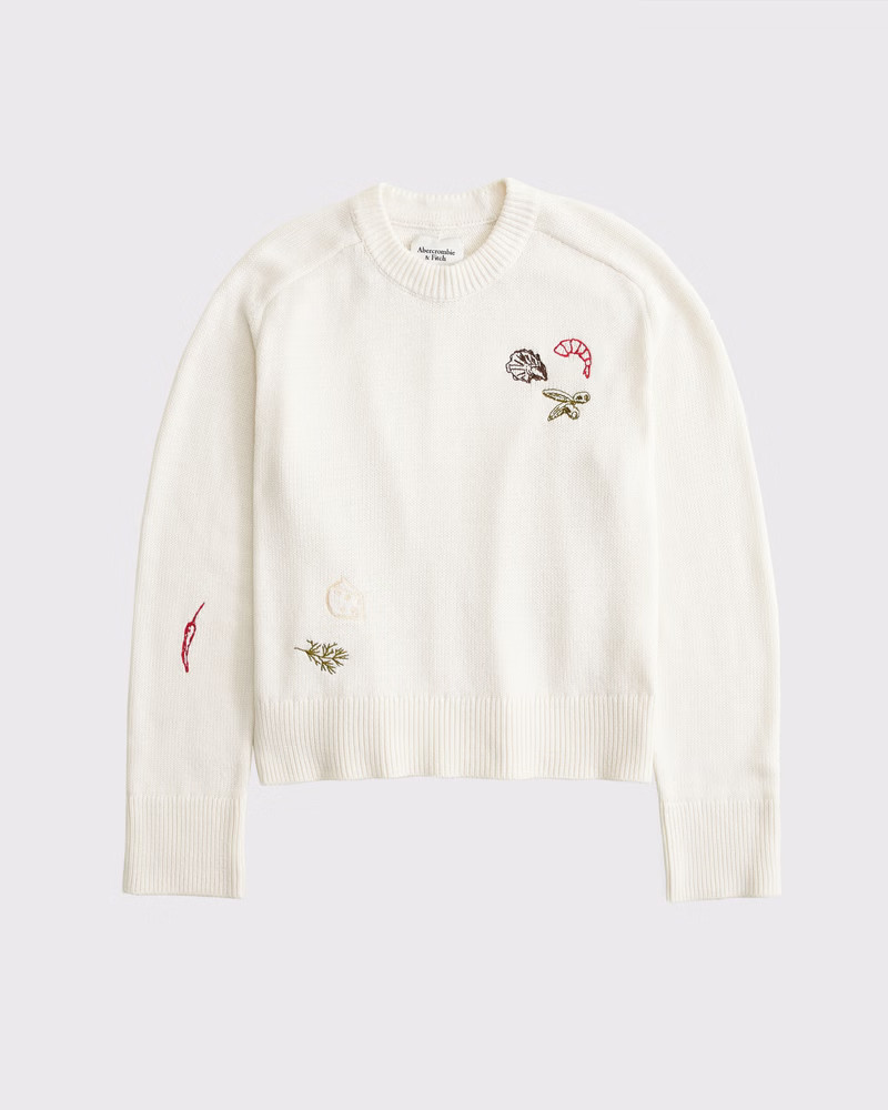 The A&F Madeline Doodle Crew Sweater | Abercrombie & Fitch (US)