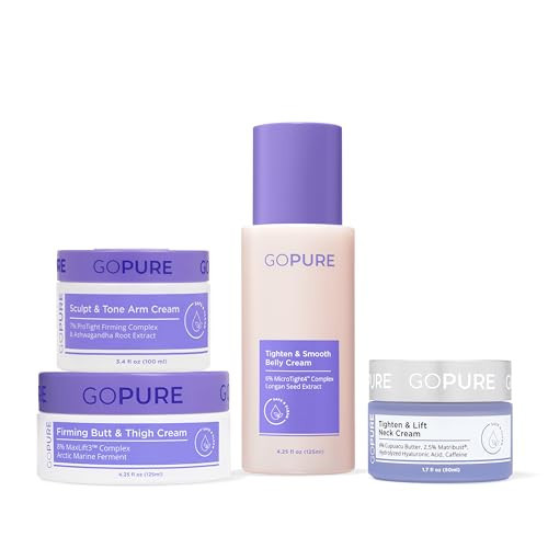 goPure - Body Confidence Set - Neck, Butt & Thigh, Arm and Belly Cream | Amazon (US)