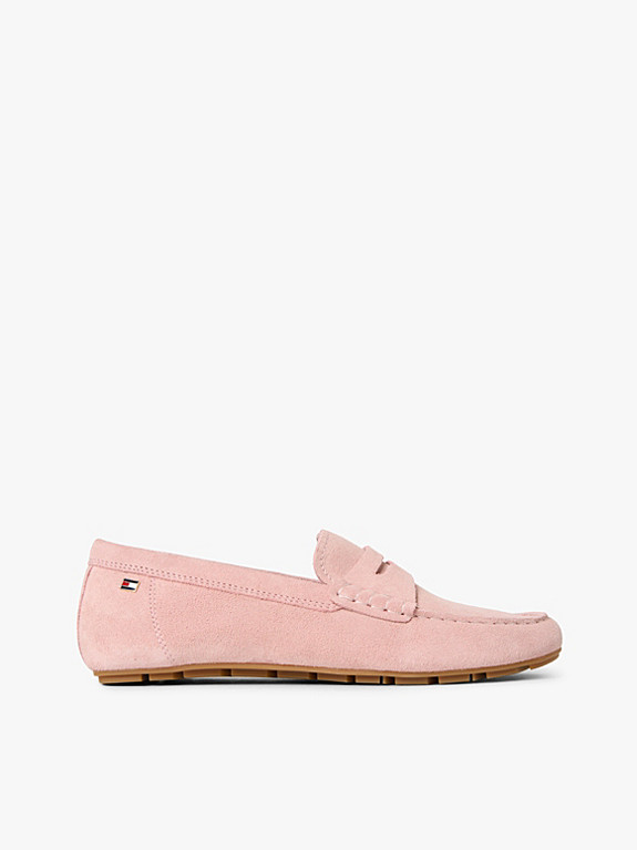 Suede Enamel Flag Driver Shoes | Tommy Hilfiger UK