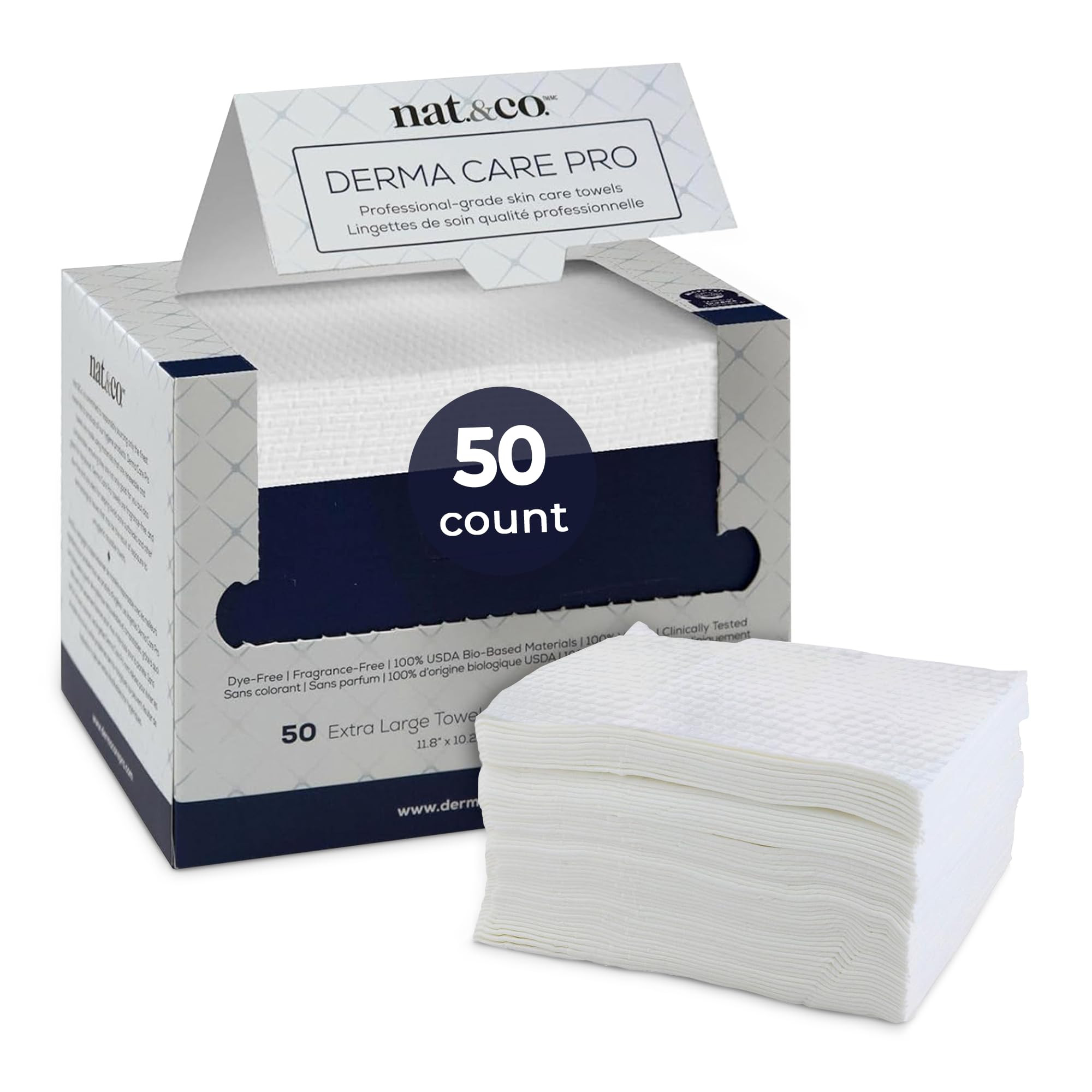 Nat.&Co. Derma Care Pro 100% USDA Biobased Material - Professional Grade Extra Large Face Towels ... | Amazon (US)