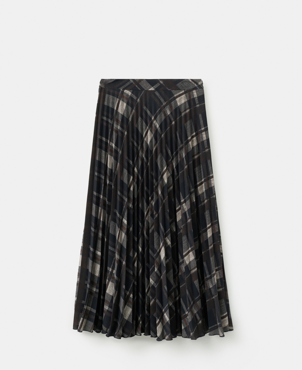 Mango Women's Checked Long Skirt - Brown | Macy's