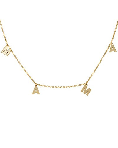 14K Plated Mama Necklace | Ruelala