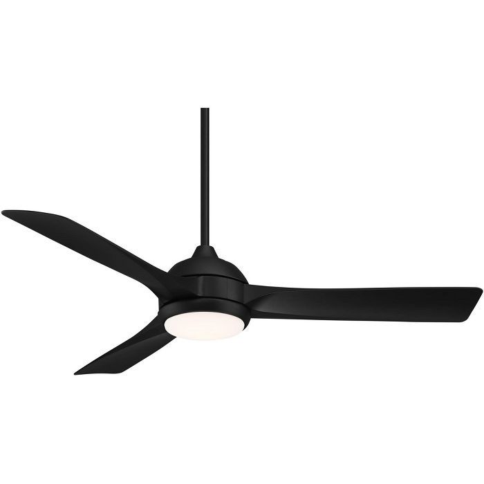 54" Casa Vieja Modern Indoor Outdoor Ceiling Fan with Light LED Remote Black White Diffuse Damp R... | Target