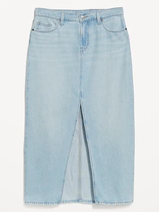Mid-Rise Jean Maxi Skirt | Old Navy (CA)