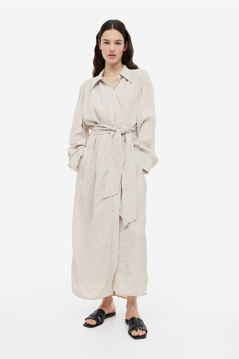 Textured-weave wrap dress | H&M (UK, MY, IN, SG, PH, TW, HK)
