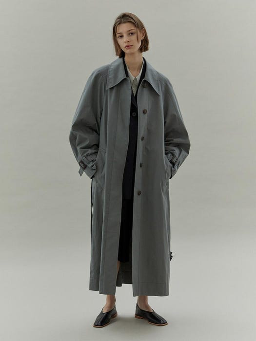ArmholeStitch Trench_BlueGreen | W Concept (US)