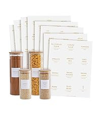 Talented Kitchen 144 Pantry Labels for Containers, Food Storage - Preprinted Gold All-Caps on Mat... | Amazon (US)