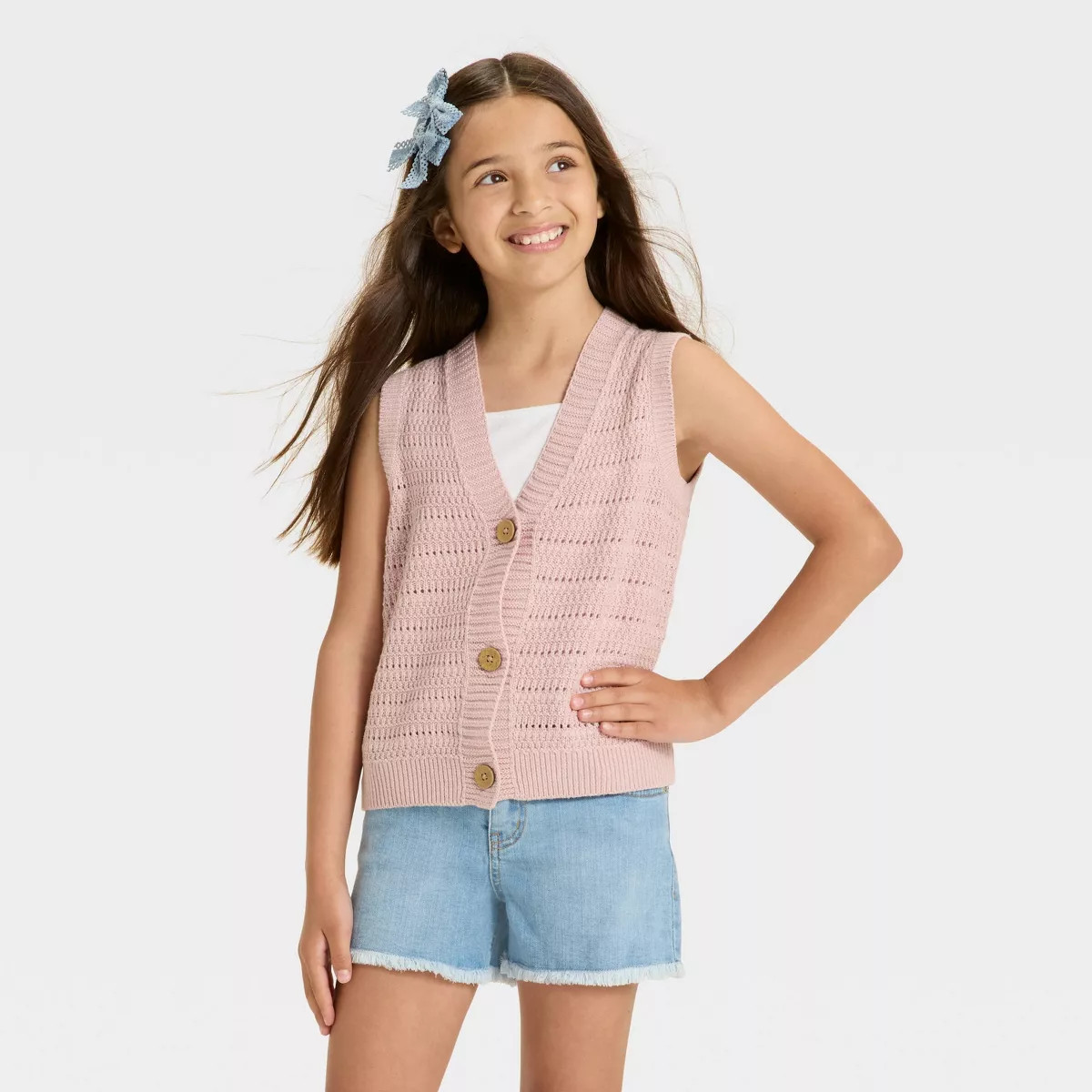 Girls' Button-Front Sweater Vest - Cat & Jack™ | Target