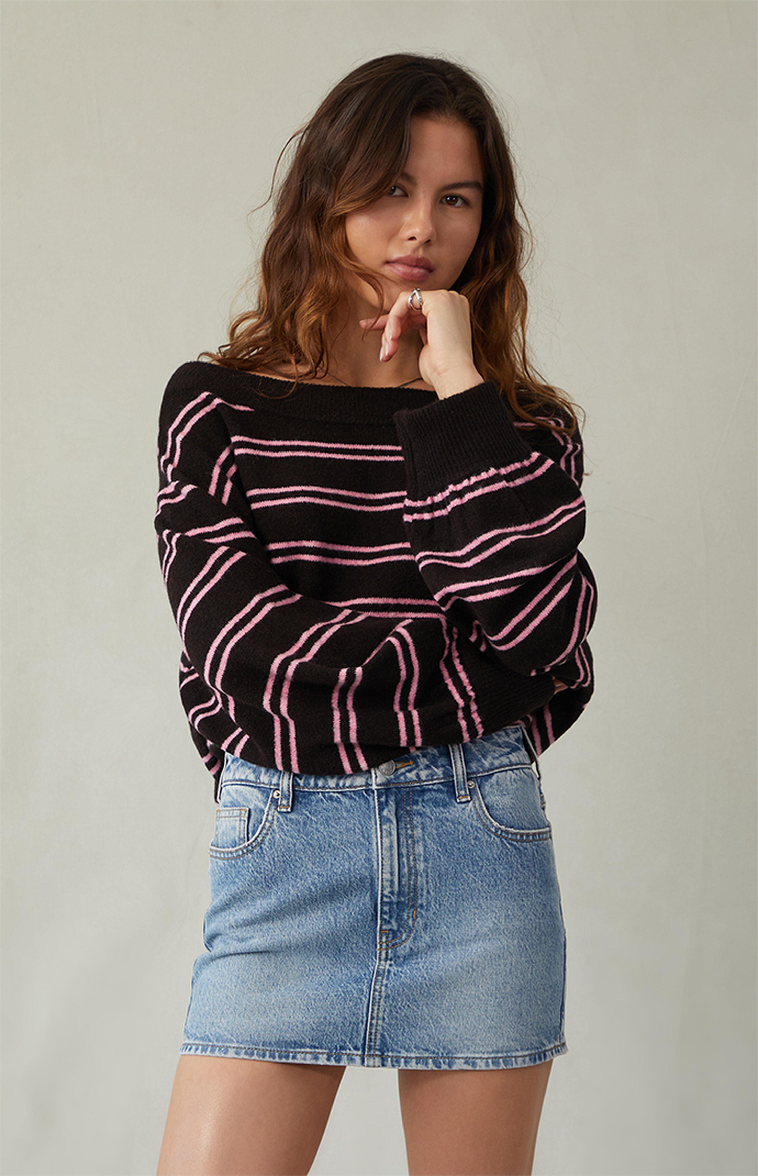 PacSun Light Blue Stretch Mid Rise Denim Mini Skirt | PacSun