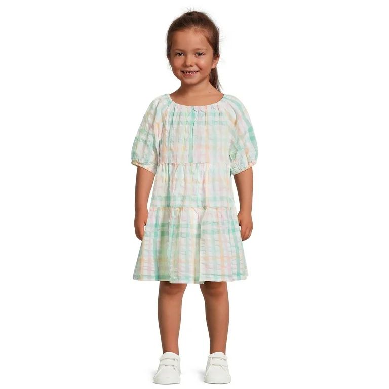 Wonder Nation Toddler Girl Tiered Dress, Sizes 12M-5T - Walmart.com | Walmart (US)