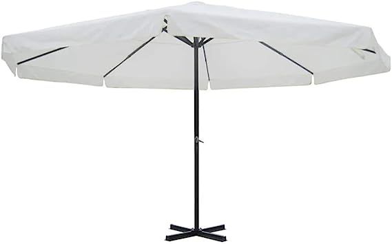 vidaXL 16ft (Diameter) Aluminum Outdoor Patio Umbrella w/Sunshade Crank and Dirt- and Water-Repel... | Amazon (US)