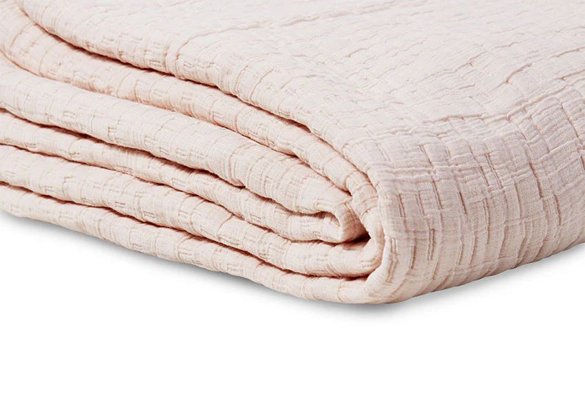 Lightweight Pink Textured Coverlet | Allswell Home