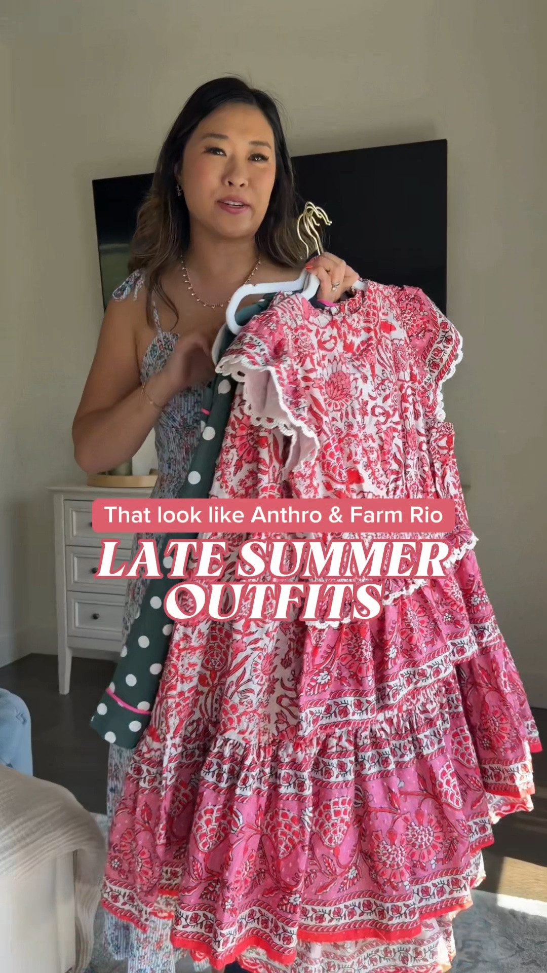 Kohl’s Late Summer Outfits that look designer! 
Floral Dress: Small
Navy Dress: Small
Tank: Medium
Cardigan: Medium
Jeans: 8
Blouse: Small
Skirt: Medium
PJ Set: Medium