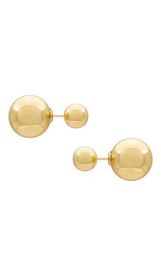 Double Ball Earring in Gold | Revolve Clothing (Global)