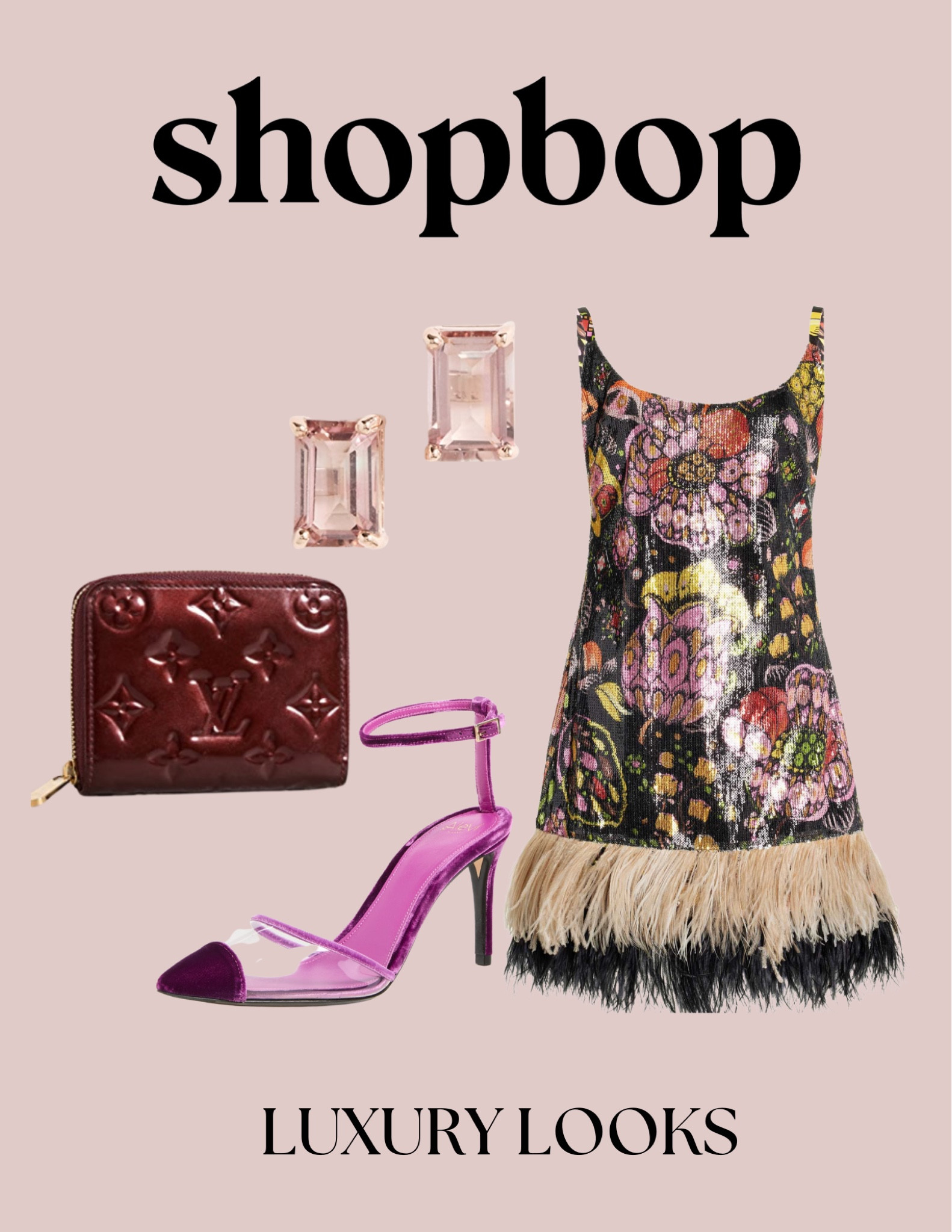 Fun party look from shopbop! I adore this Gatsby dress! So fun and definitely a conversation piece. The heels are also fun yet can be paired with jeans and a simple top as well. 

#LTKSeasonal #LTKitbag #LTKshoecrush