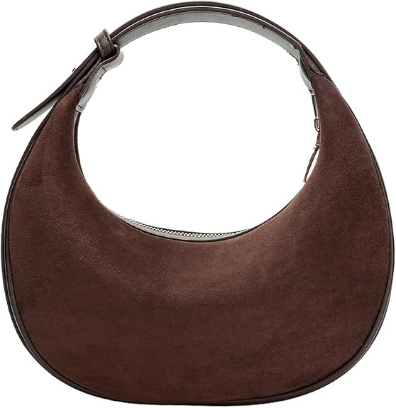 Herald Suede Crossbody Bag for Women, Vintage Hobo Handbag Crescent Shoulder Purses with Adjustab... | Amazon (US)