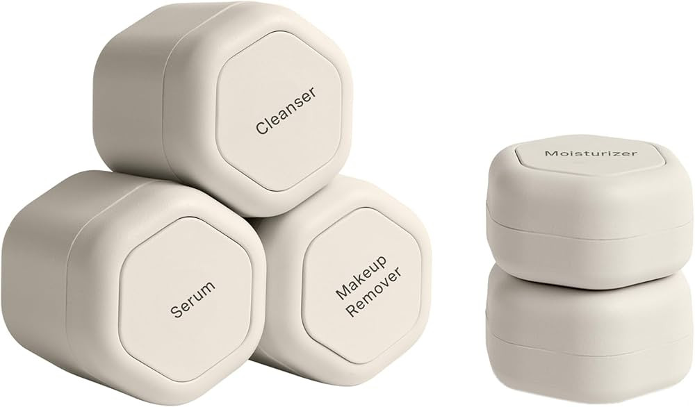 Cadence Travel Containers - Core Skincare Set - Magnetic Containers with Lids,2 Small (0.56oz) & ... | Amazon (US)