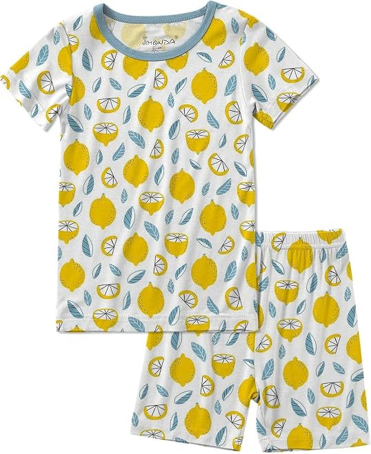 Jimonda Bamboo Viscose Toddler Kids Pajamas 2pcs Set shirt&Shorts Soft Pjs Cute Prints Sleepwear ... | Amazon (US)