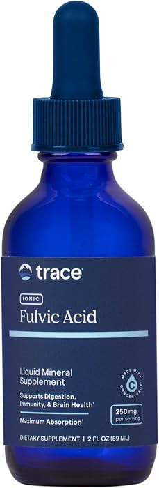 Trace Minerals Ionic Fulvic Acid Mineral Drops, 250mg, 2 fl oz, 59 Servings | Amazon (US)