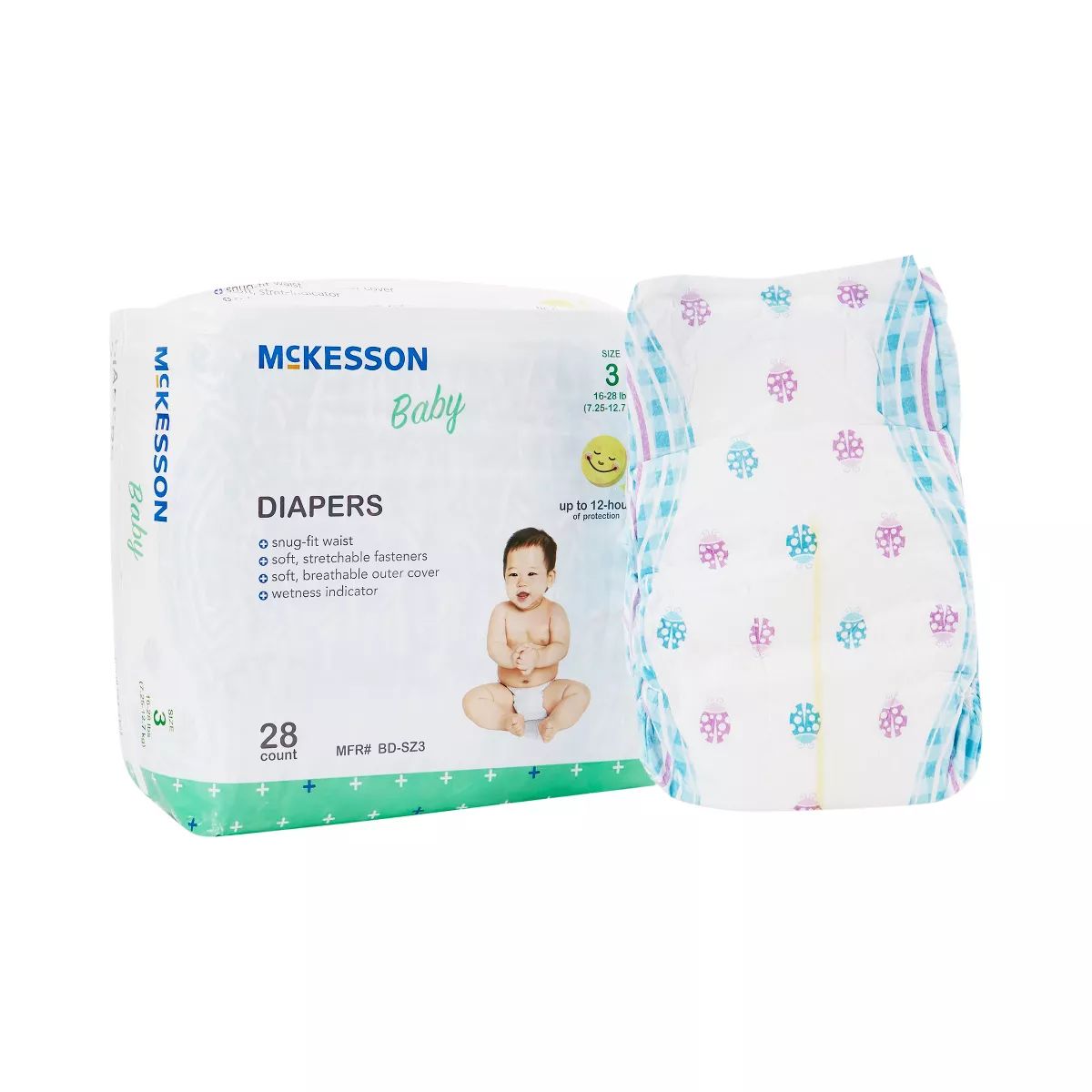 McKesson Baby Diapers, Disposable, Moderate Absorbency, Size 3, 28 Count, 4 Packs, 112 Total | Target
