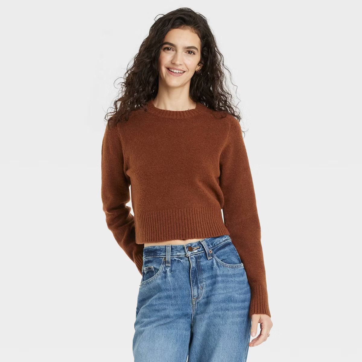 Women's Crew Neck Cashmere-Like Pullover Sweater - Universal Thread™ | Target