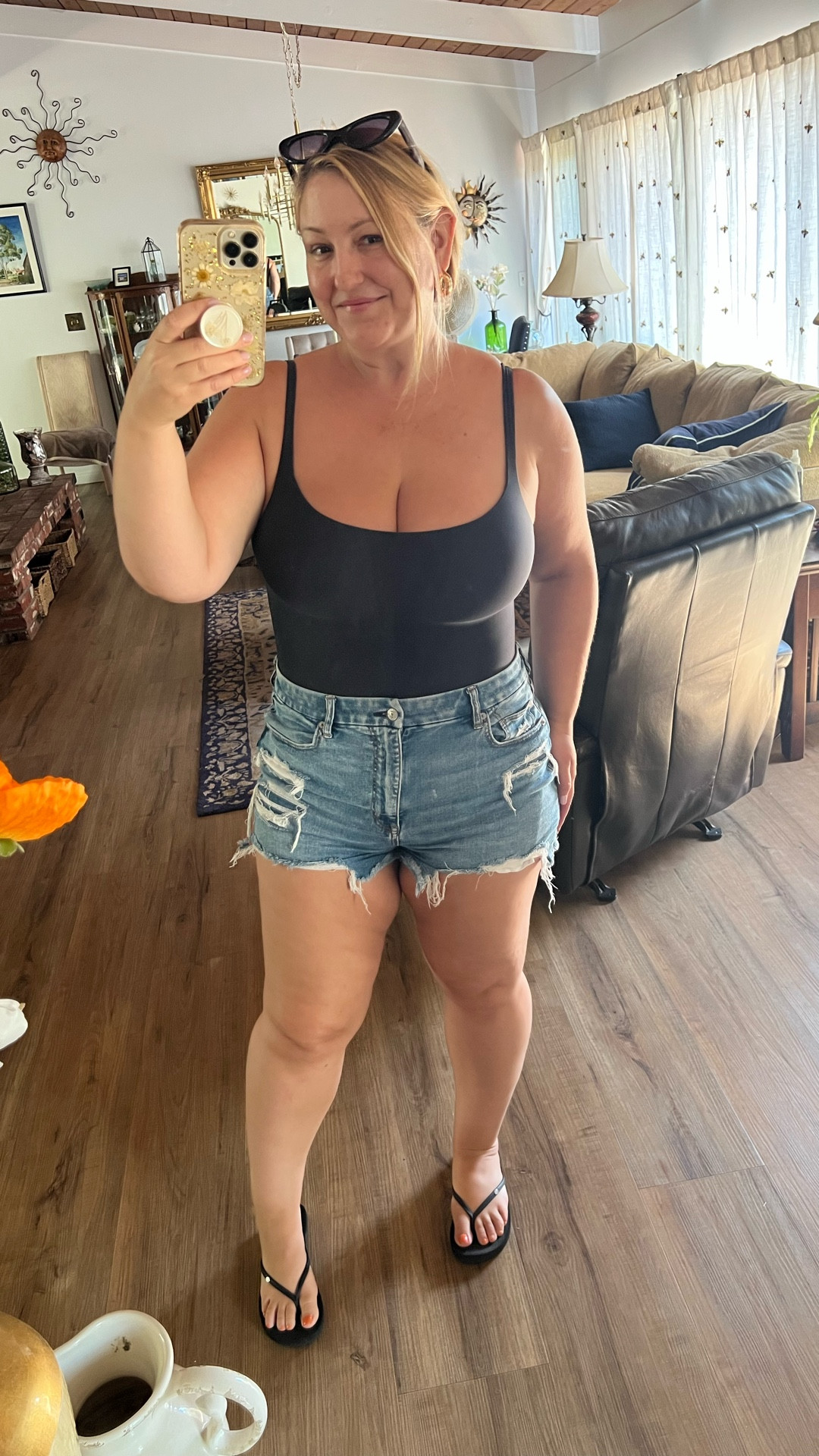 End of summer jean shorts SALE!
I wear size 14 
Size L bodysuit 

#LTKSeasonal #LTKSaleAlert #LTKMidsize