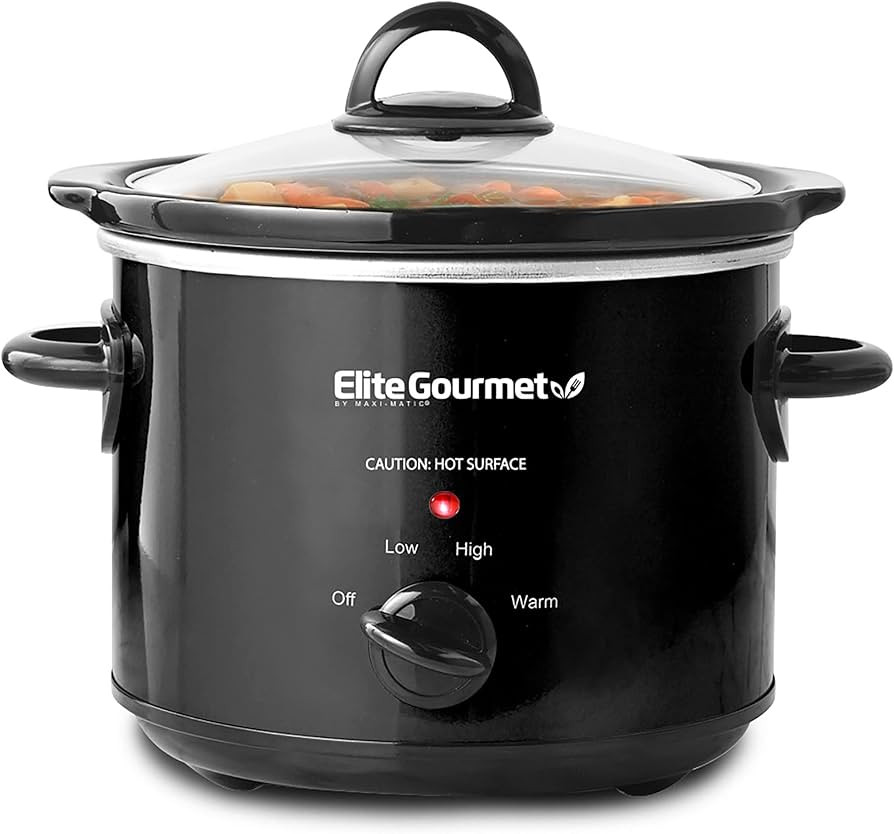 Elite Gourmet MST-350B# Electric Slow Cooker, Adjustable Temp, Entrees, Sauces, Stews & Dips, Dis... | Amazon (US)