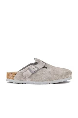 BIRKENSTOCK Boston Soft Footbed Clog in Stone Coin from Revolve.com | Revolve Clothing (Global)