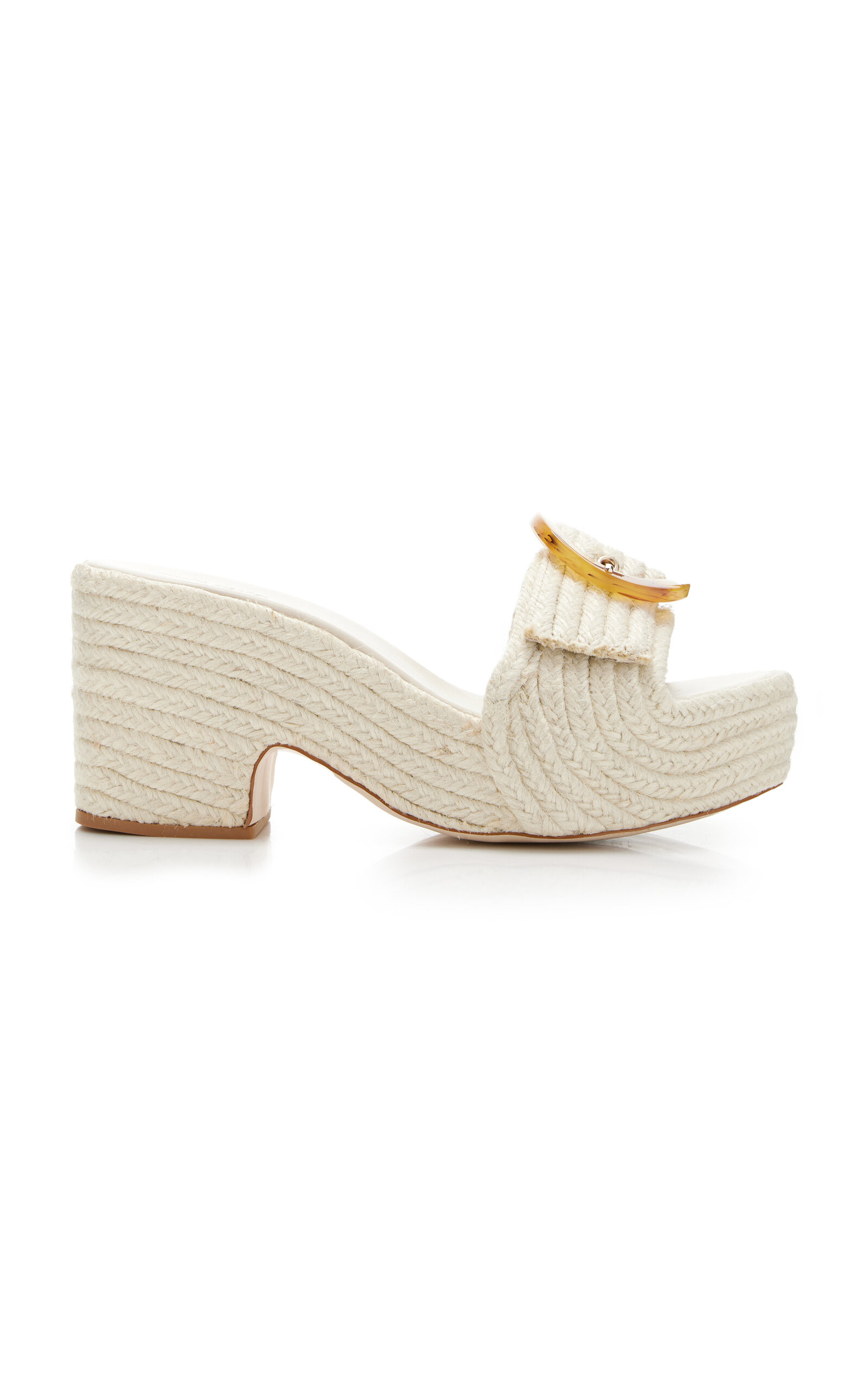 Cult Gaia - Cleia Raffia Platform Sandals - Neutral - IT 38 - Moda Operandi | Moda Operandi (Global)