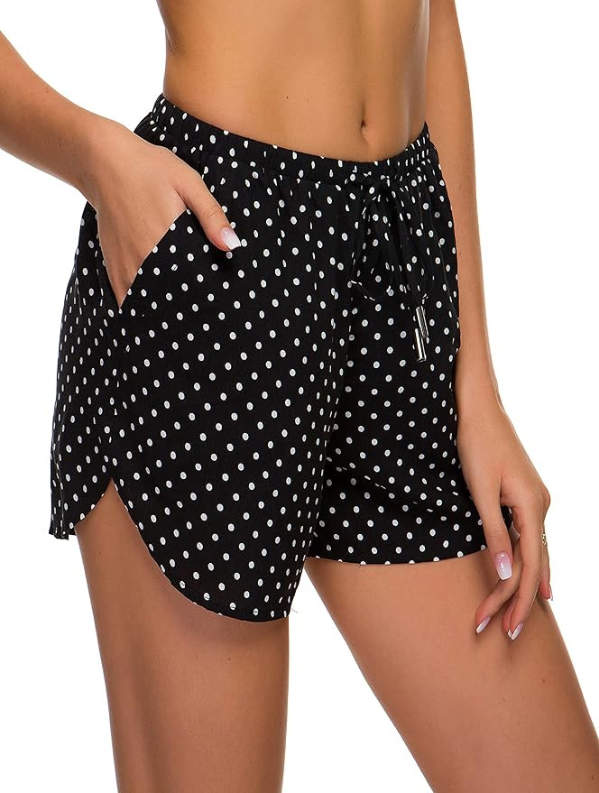 Urban CoCo Women's Casual Summer Elastic Waist Boho Print Shorts Patterned Short Pants with Pocke... | Amazon (US)