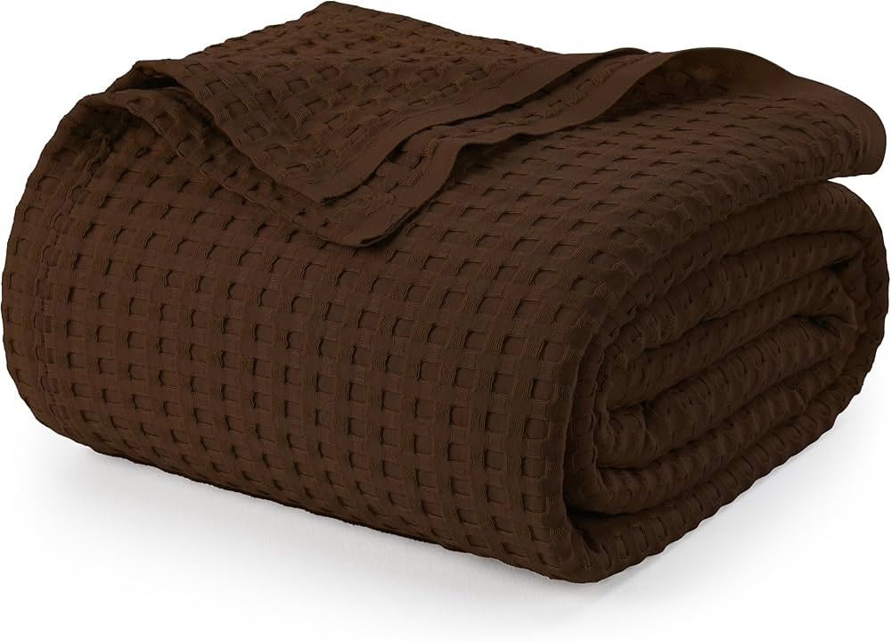 Utopia Bedding Brown 100% Cotton Waffle Blanket 300 GSM [King - 90x108 Inch] Soft Lightweight Bre... | Amazon (US)