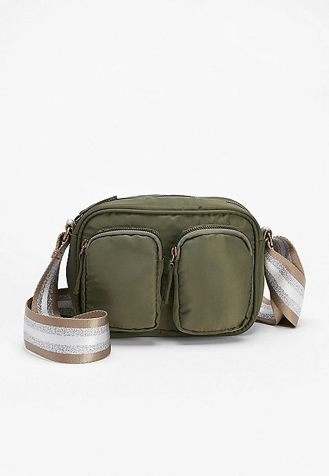 Olive Nylon Crossbody Bag | Maurices
