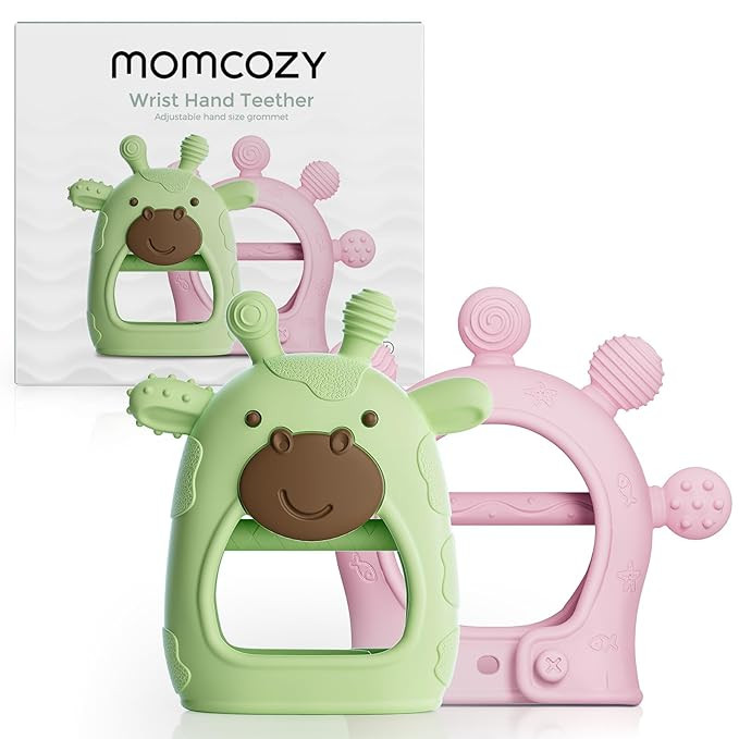 Momcozy Baby Teether Toys | Food Grade Silicone Teething Relief 0-6 Months | Essential Toy 6-12 M... | Amazon (US)