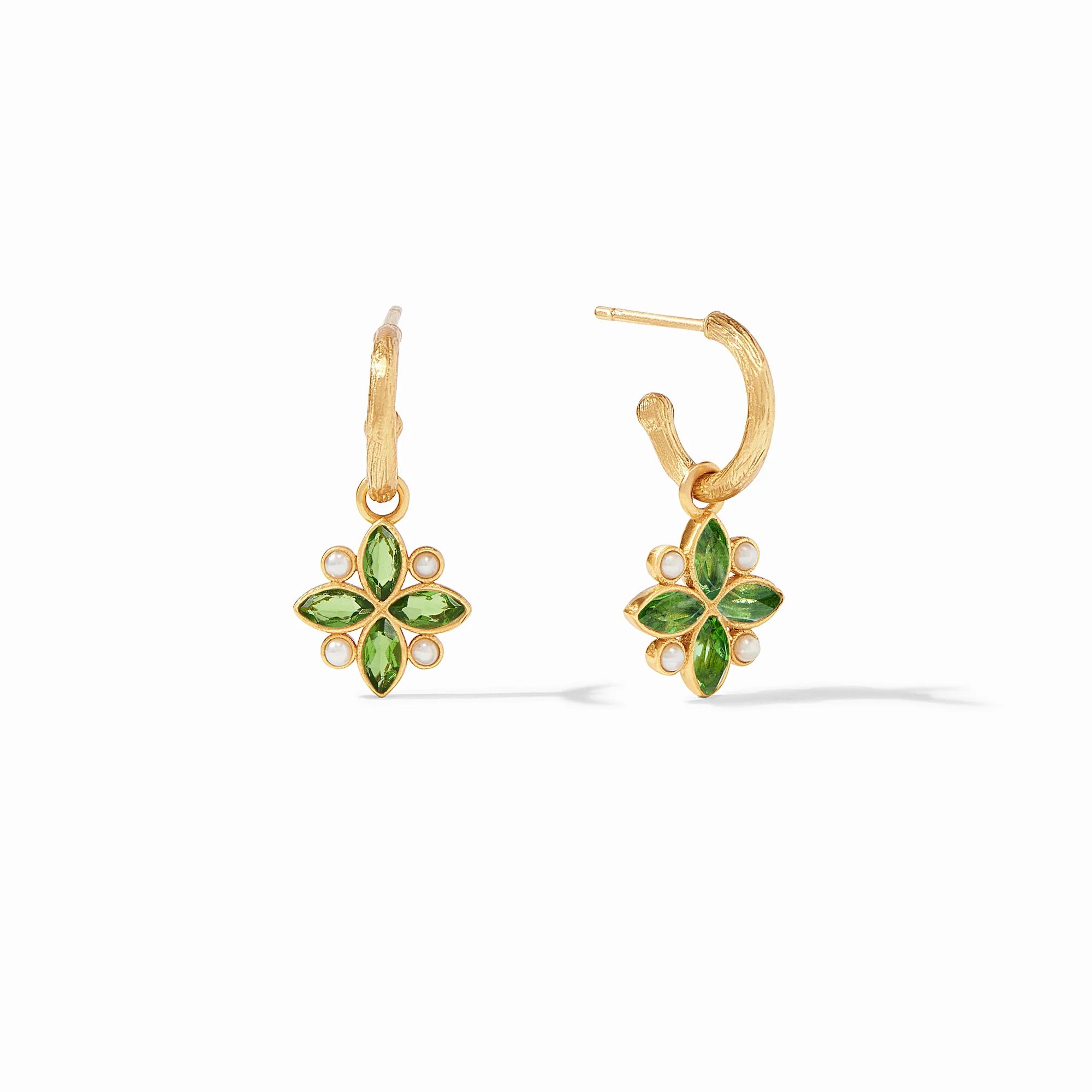 Charlotte Gold Charm Hoop Earrings | Julie Vos | Julie Vos