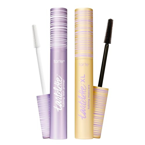 tarte tartelette XL tubing mascara & tubing lash primer – Lash Extensions in a Tube with Peptide, Extra-Bold Buildable Length & Volume, Easy-to-Remove, Vegan & Cruelty-Free, full size | Amazon (US)