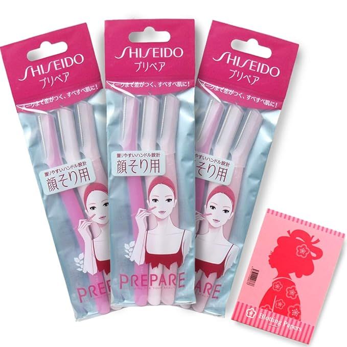 PREPARE FT Shiseido Facial Razor for Women, dermaplaning tool, Pack of 9 (3pcs x 3 packs) - Inclu... | Amazon (US)