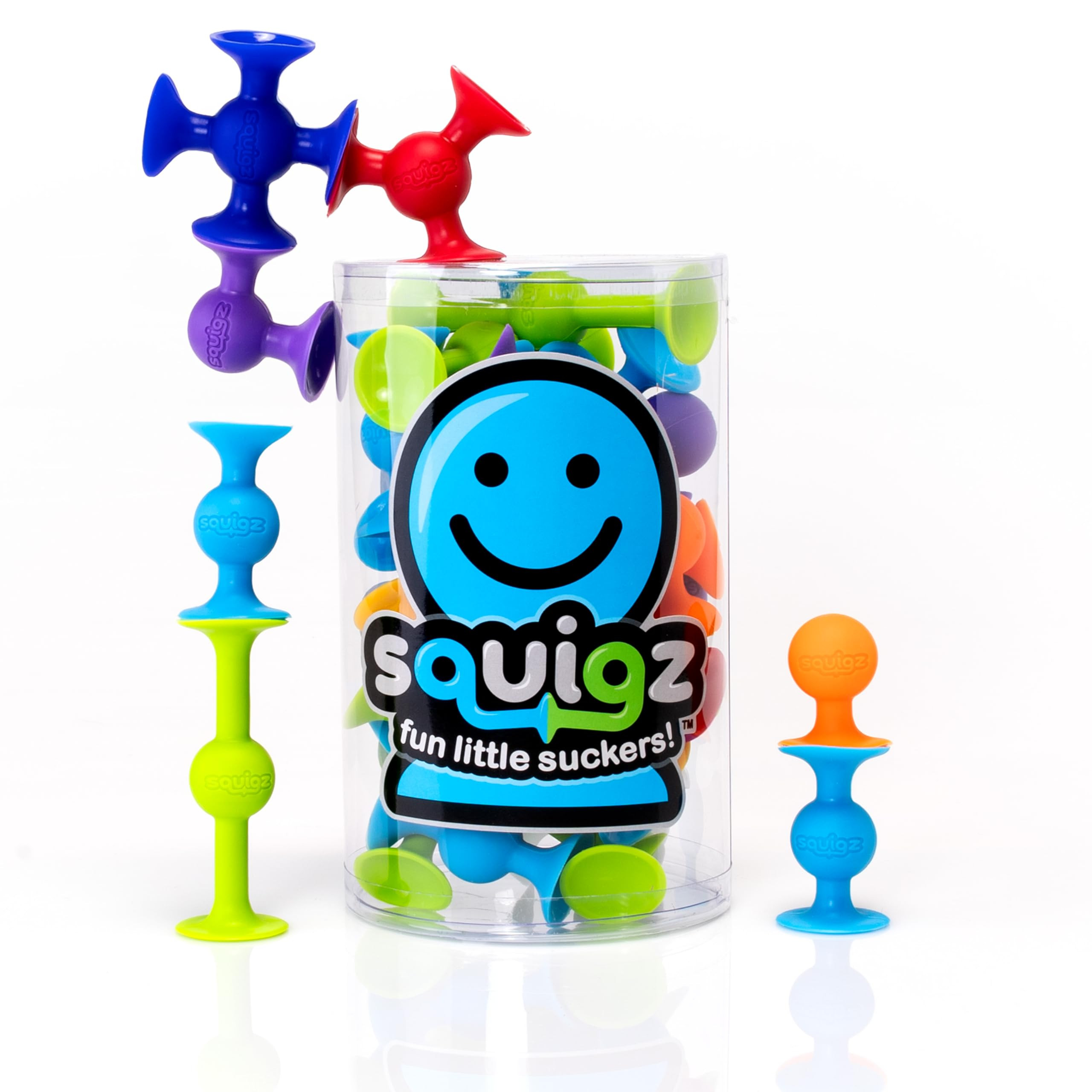 Fat Brain Toys Squigz Starter Set, 24 Piece Suction Bath Toys, Sensory Toys for Kids 3 and Up | Amazon (US)