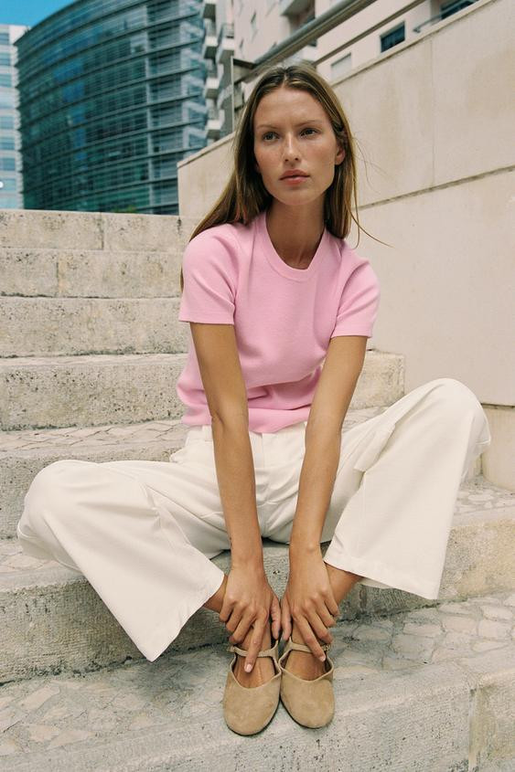 SUEDE BALLET FLATS | Zara AU