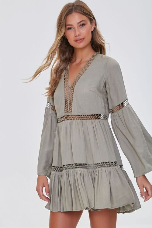 Crochet-Trim Mini Dress | Forever 21 (US)