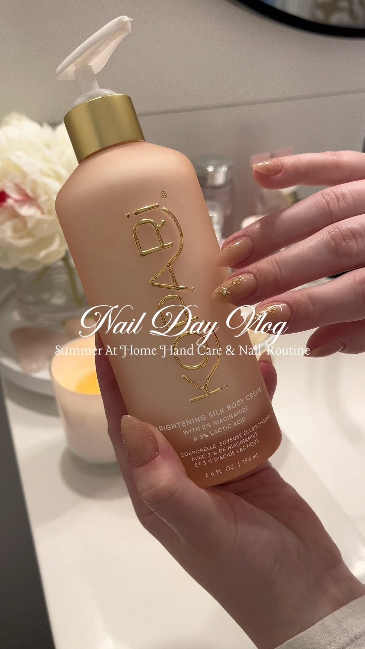 Obsessed with my new summer nails 🥥🤍🌸🫧

🧴product details:
@theouai scalp & body scrub
@sheamoisture daily hydration body oil
@sephora hydrating coconut hand mask 
@celebritips_official golden water fairy press on nails
@oliveandjune cuticle oil
@koparibeauty brightening silk body cream

#handcare #handcareproducts #nailcare #nailday #selfcare #selfcareroutine #pressons #pressonnails #athomemanicure #handtreatment #handmask #nailinspiration #summernailinspo #summermani #girlynails #skincareroutine #asmr #asmrskincare #asmrnails #pinterestaesthetic #ａｅｓｔｈｅｔｉｃ #girltherapy #athomespa 

[ hand care routine, nail day vlog, at home self care day, at home spa day, summer nail inspo, summer mani, girly nail inspiration, asmr skincare routine, hand treatment, hand facial, at home manicure, self care routine, girl therapy, press on nails, press on nail routine ]

#LTKSeasonal #LTKSummerEdit #LTKBeauty