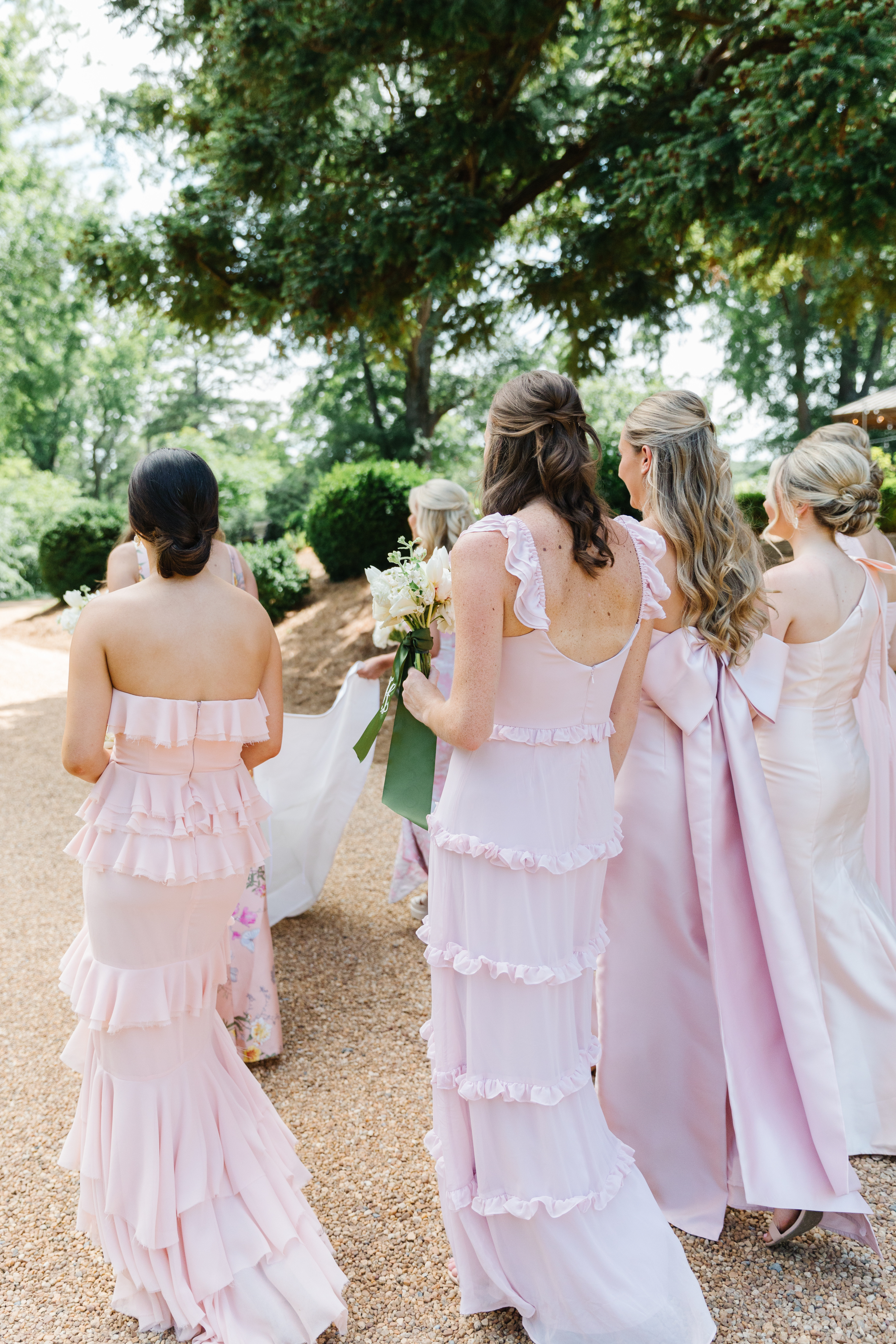 Pink bridesmaid dresses 🩷 

 #LTKWedding