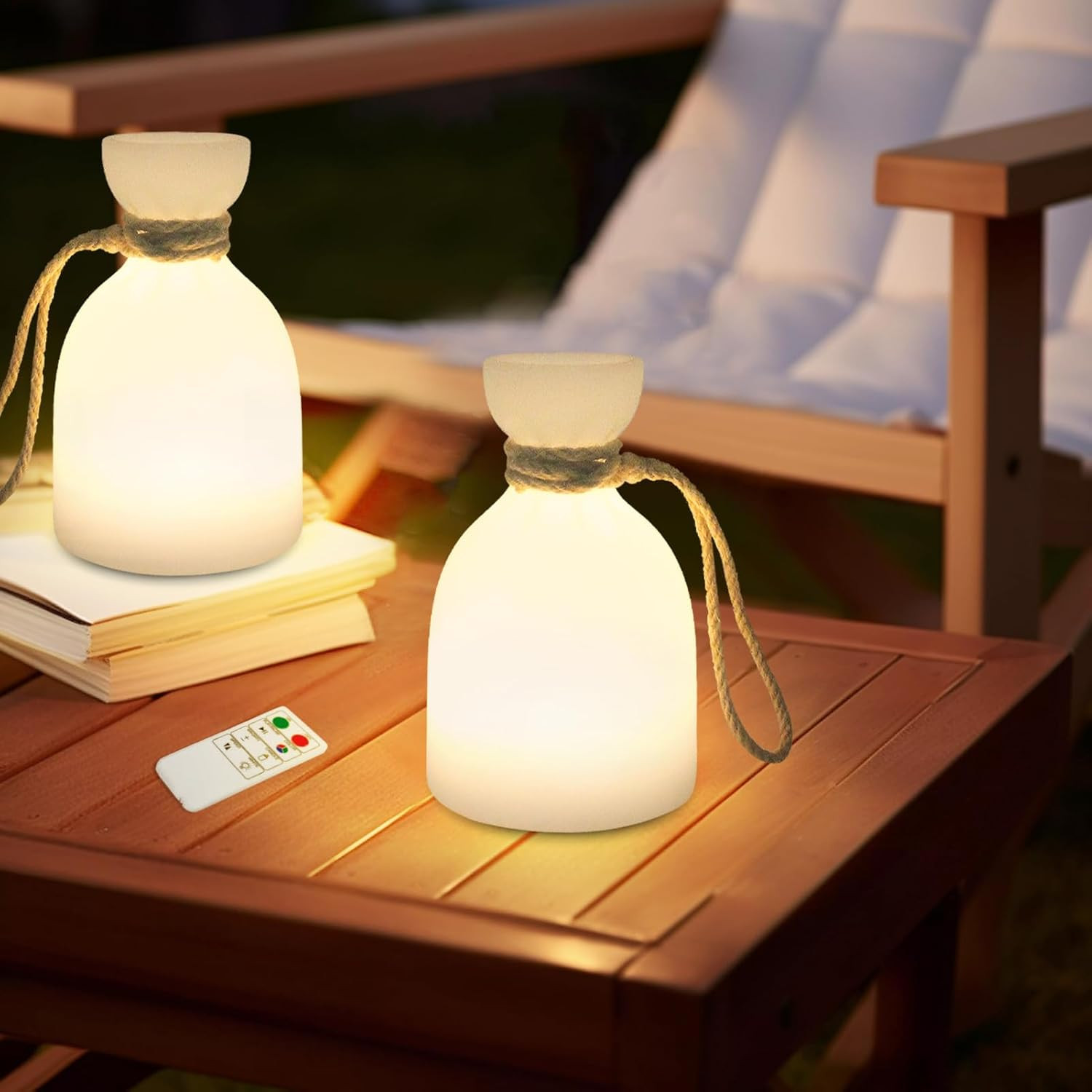 uuffoo 2 Pack Portable Led Lamp Waterproof, Led Camping Lantern Light with Handle, Rechargeable N... | Amazon (US)