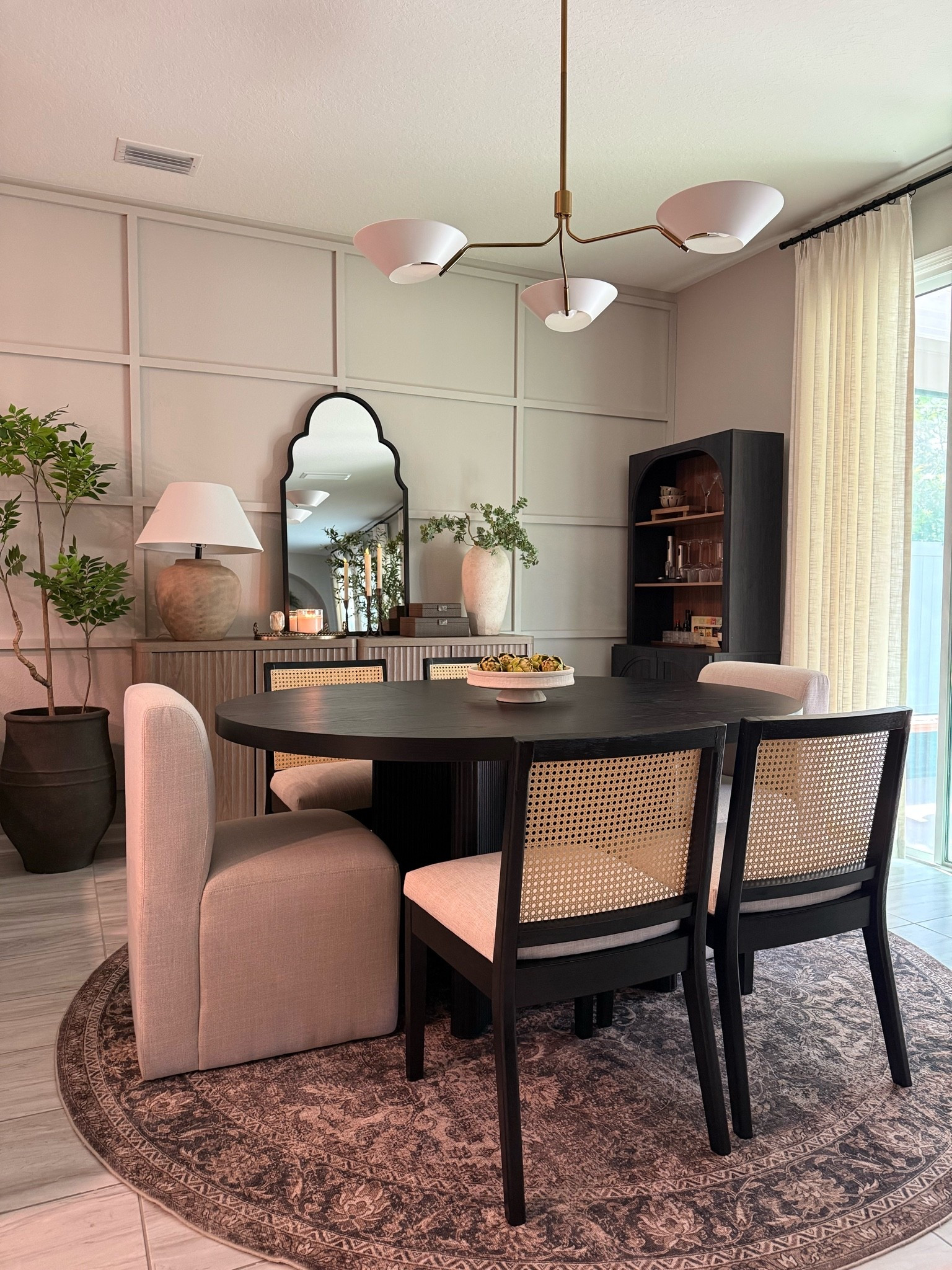 My affordable & EXTENDABLE dining room table is back in stock! Love how this space came together 🙌🏽 

Dining room table, dining room chairs, round rug, Amazon rug, dining room inspo

#LTKHome #LTKSeasonal