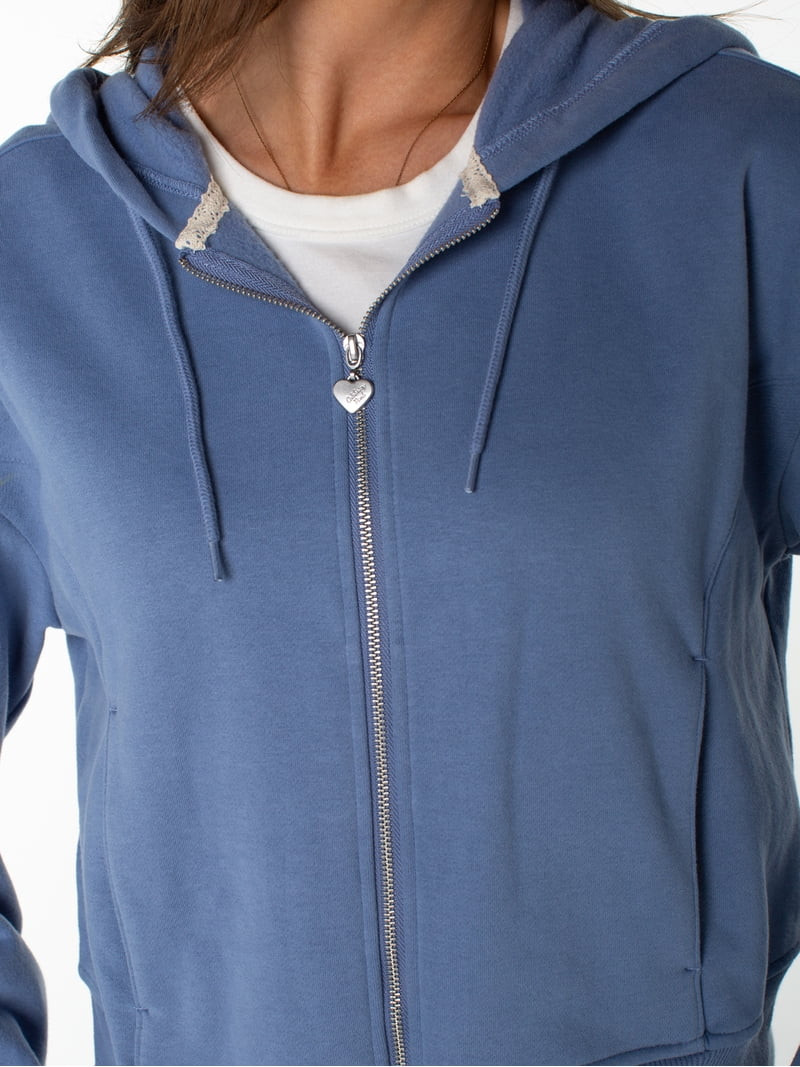Celebrity Pink Women's and Women's Plus Zip Front Fleece Hoodie Sweatshirt, Sizes XS-4X | Walmart (US)