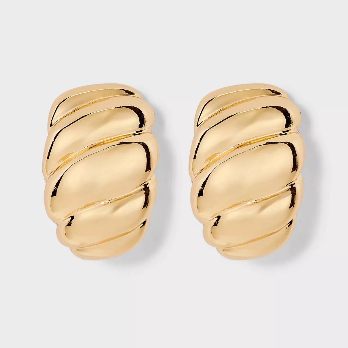 Thick Scalloped Earrings - A New Day™ Gold | Target