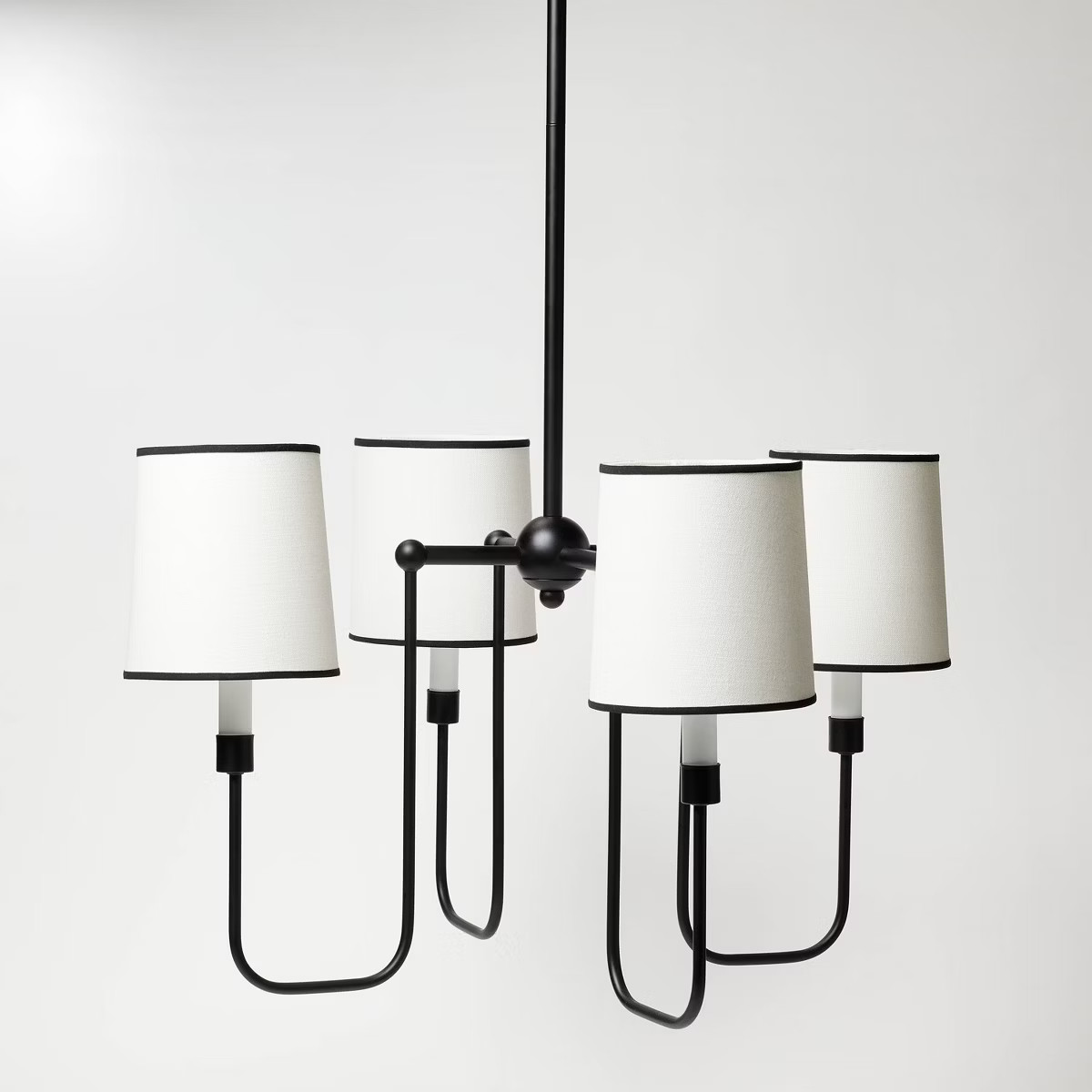 4-Arm Chandelier with Trim Shades Black - Threshold™ designed with Studio McGee | Target