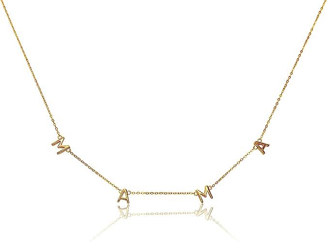 Benevolence LA Mama Necklace Dainty Necklace | 14k Gold Dipped Necklaces for Women, Gifts for Mom... | Amazon (US)