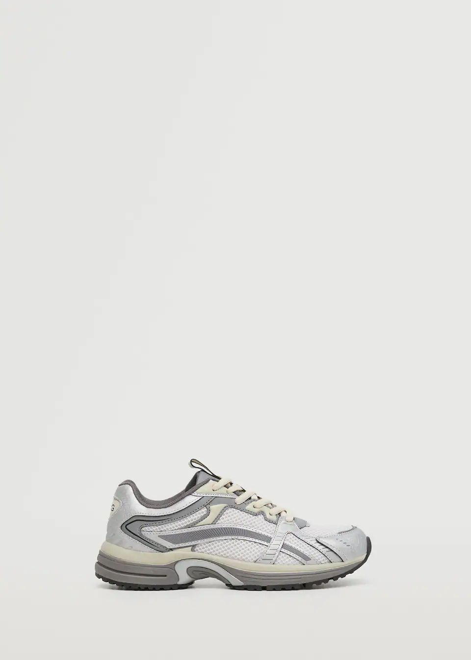 Lace-up mixed sneakers | MANGO (US)